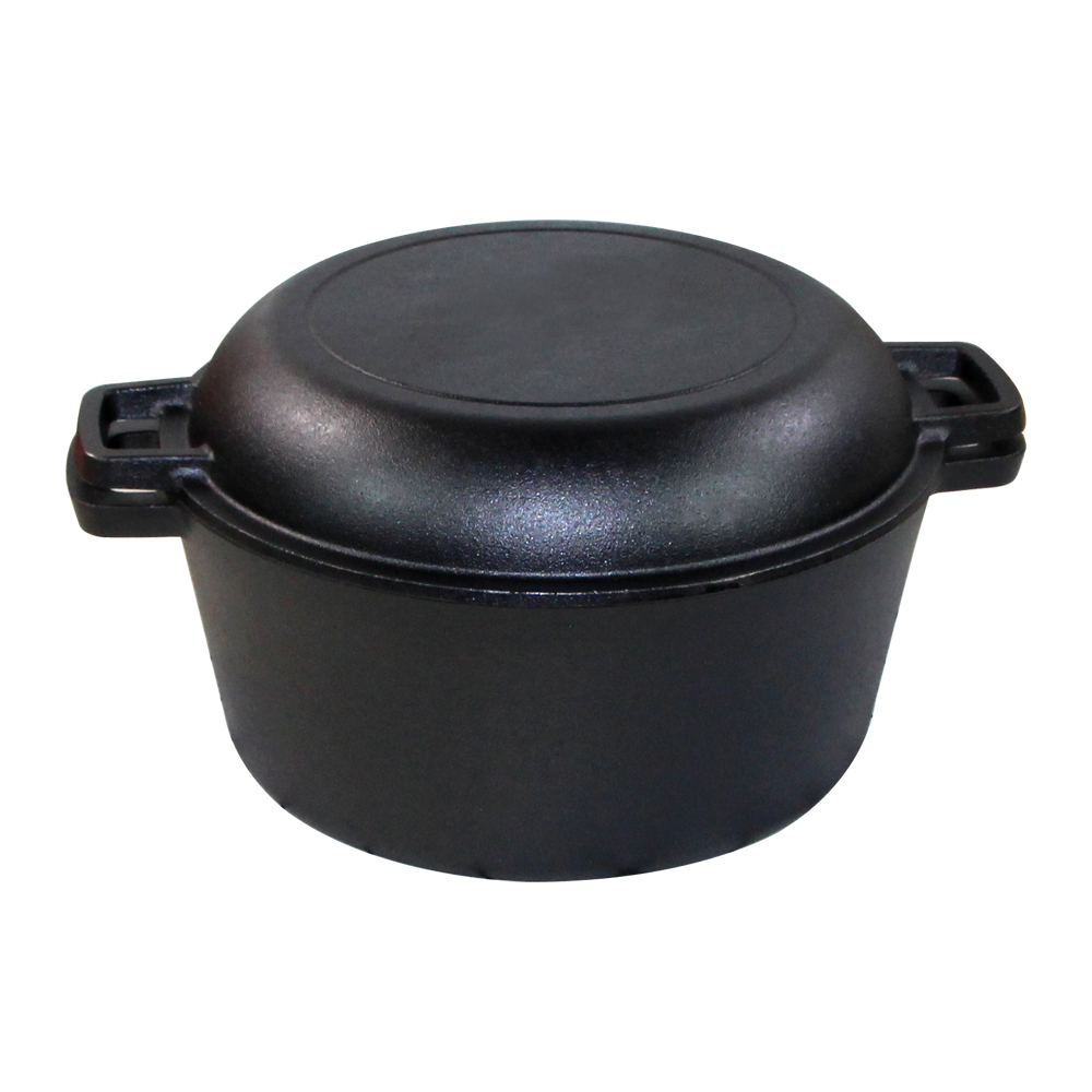 Double Use Preseasoned Cast Iron Casserole/Dutch Oven PCR265