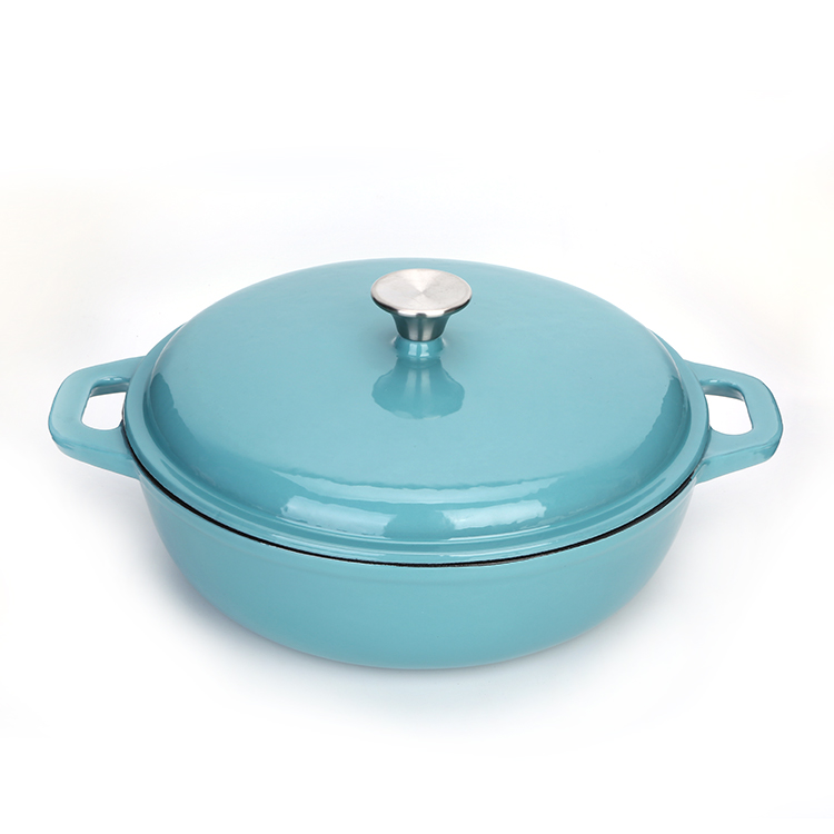 Shallow Cast Iron Casserole/Dutch Oven PCA30L