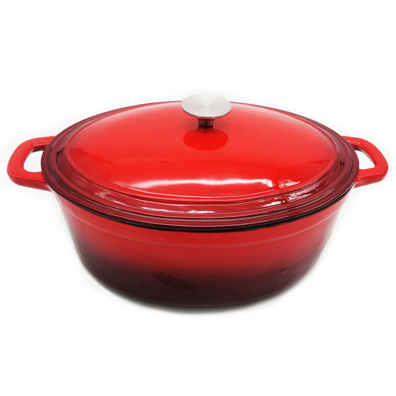 Oval Cast Iron Casserole/Dutch Oven PCB24R/28R/32R/34R