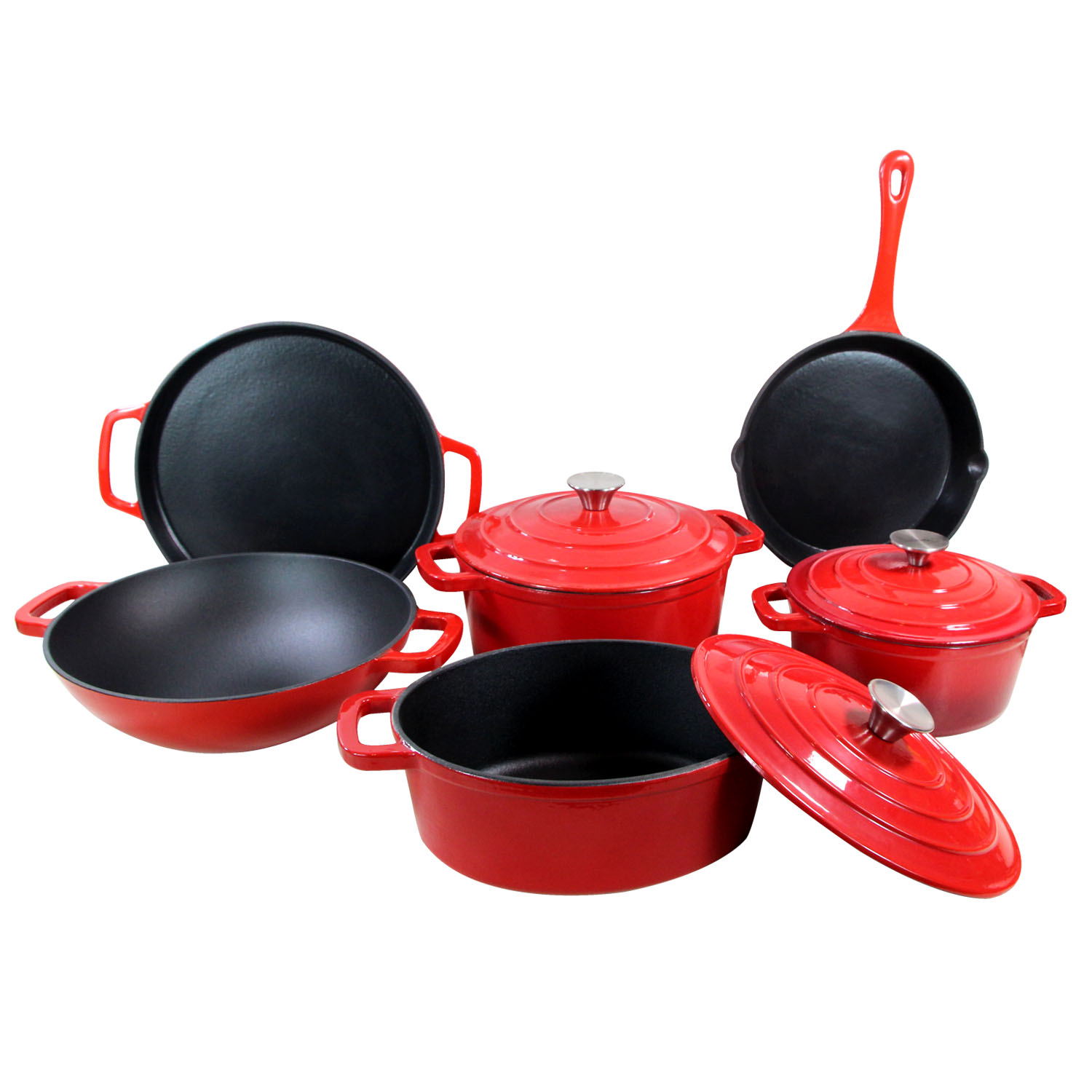 Enamel Cast iron Cookware Set PCS910