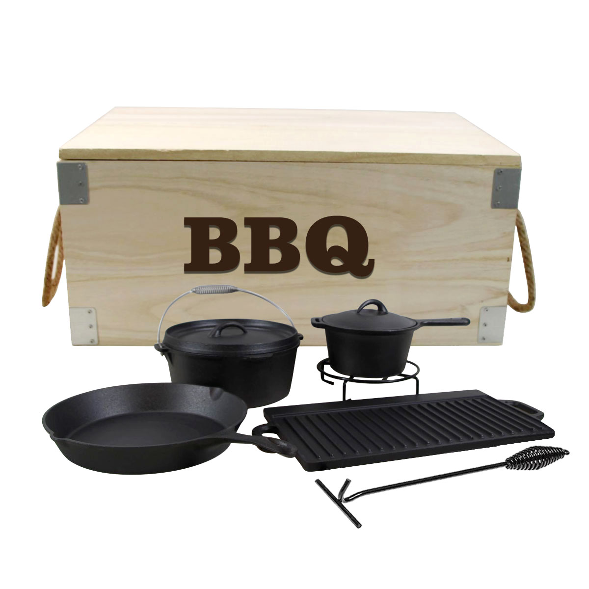 Cast Iron Outdoor Camping Cookware Set PCS940