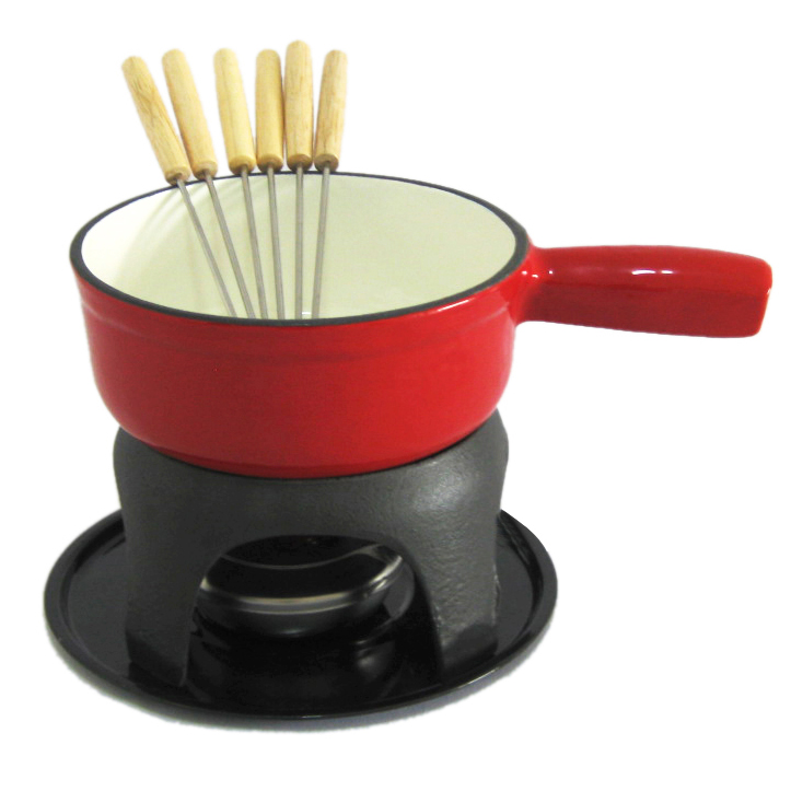 Cast Iron Cheese Fondue Set PCF17