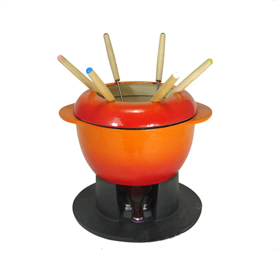 Cast Iron Cheese Fondue Set PC609