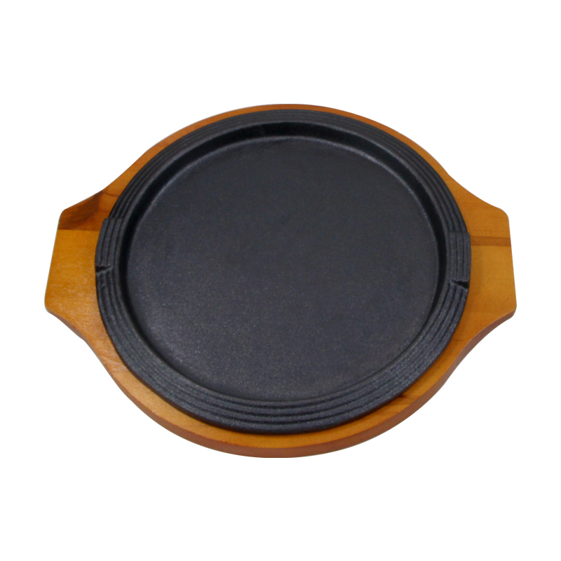 Cast Iron Fajita Sizzle/Baking Pan with Wooden Base PCP902-1/2/3