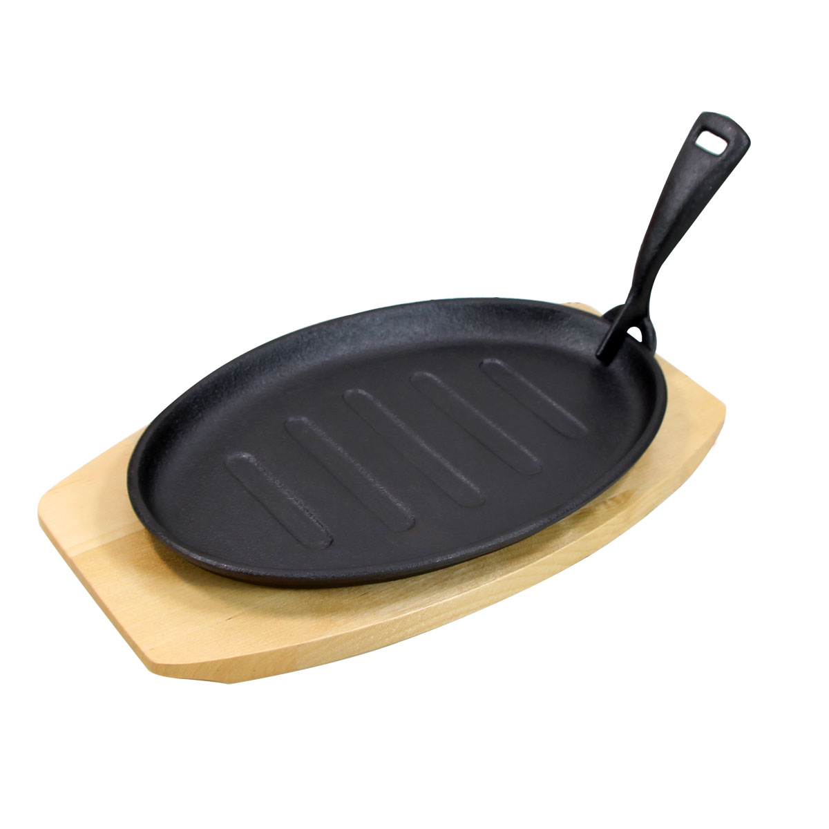 Cast Iron Fajita Sizzler/Baking with Wooden Base PC911