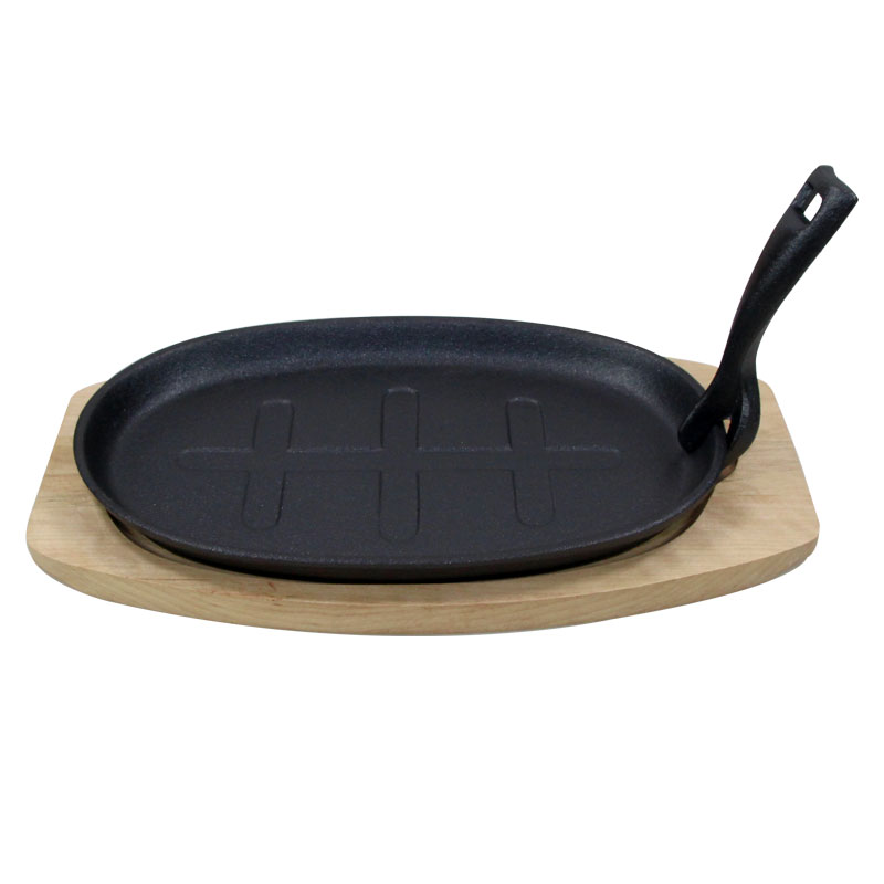 Cast Iron Fajita Sizzler/Baking with Wooden Base PC917